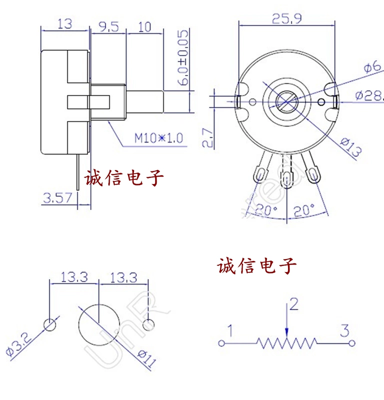 Chiết áp gốc WTH118- 2W 1K 2K2 4K7 10K 22K 47K 100K 220K 470K1M