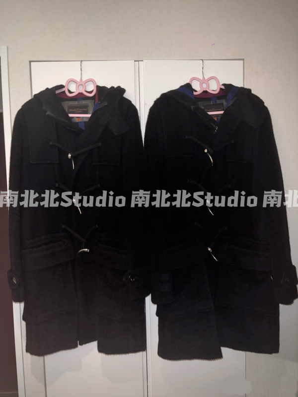In-Stock Limited Edition: Undercover 07Aw Style Black and Orange Label Claw Buckle Coat