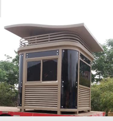 Manufacturers direct sales outdoor steel structure security booth parking in the community parking pavilion mobile insulation and policing kiosk