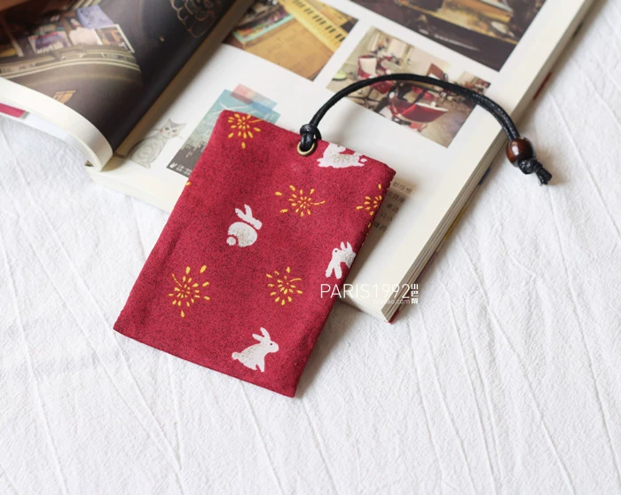 Nhỏ Paris ba mảnh của bản gốc tự chế handmade vải Nhật Bản bộ thẻ xe buýt thẻ truy cập gói lưu trữ túi bao đựng thẻ căn cước