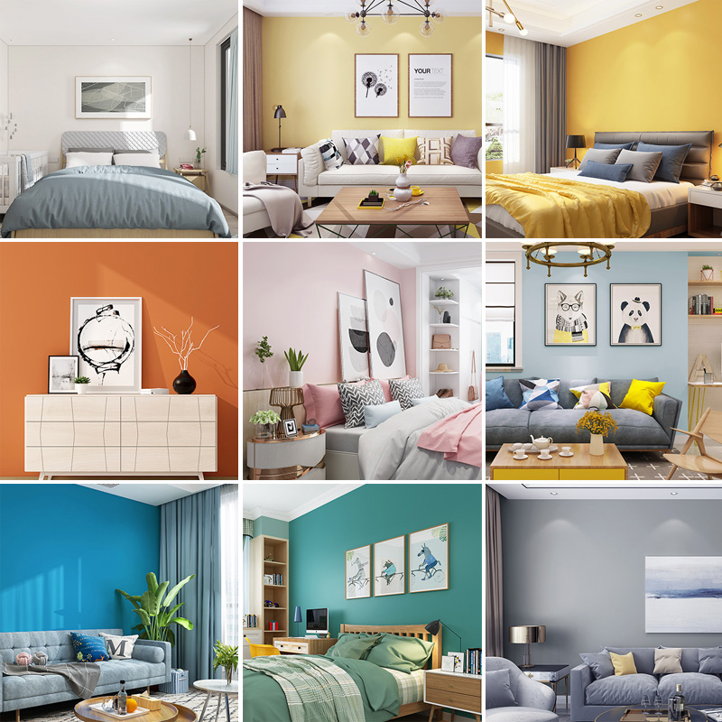 50 meters wallpaper self-adhesive warm bedroom waterproof and moisture-proof can be scrubbed modern minimalist solid color background wall wallpaper self-adhesive