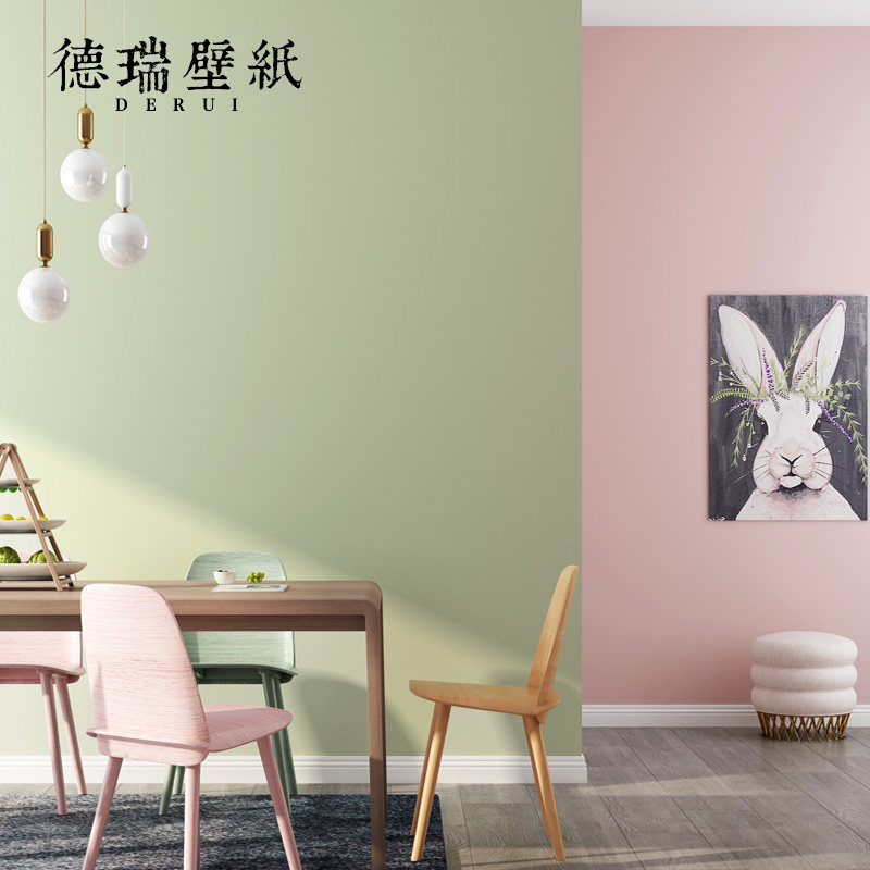 Non-woven wallpaper simple solid color black and white gray warm dormitory clothing store bedroom living room TV background wallpaper