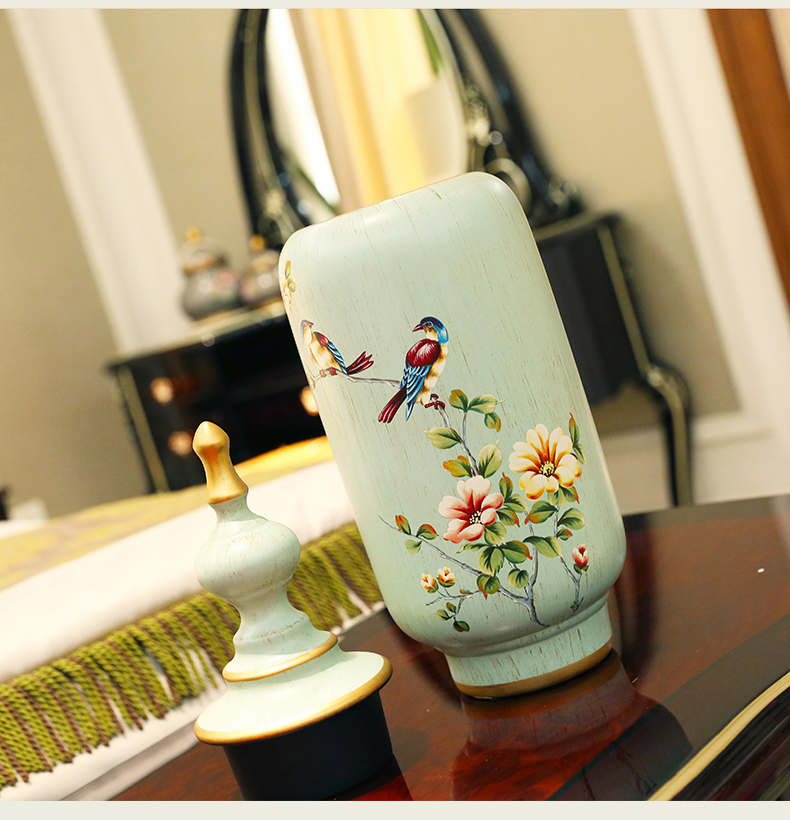American retro ceramic storage tank creative European - style caddy fixings sitting room porch ark adornment furnishing articles household act the role ofing is tasted