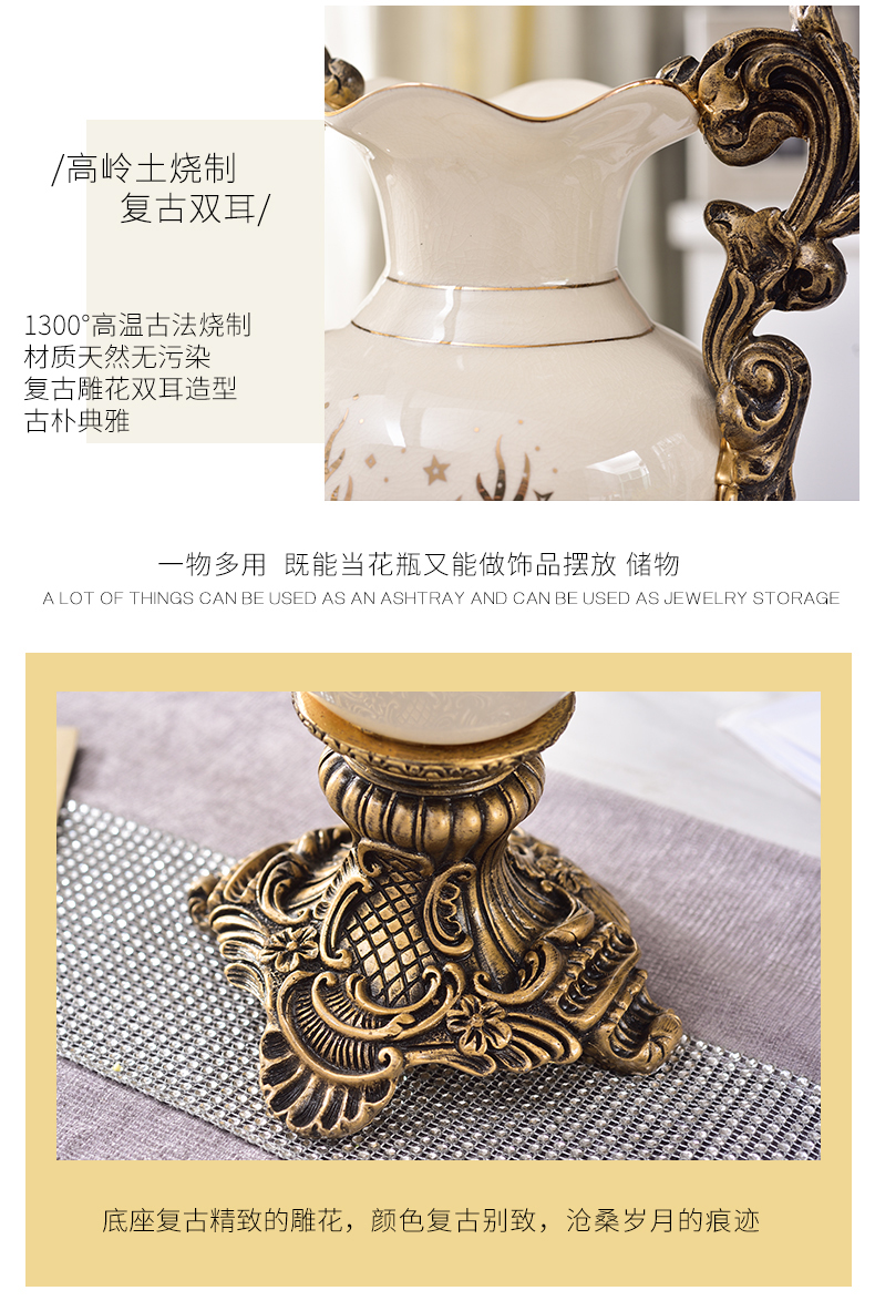 Modern light key-2 luxury simple ceramic vase type creative flower arrangement sitting room place vases, flower art home decoration