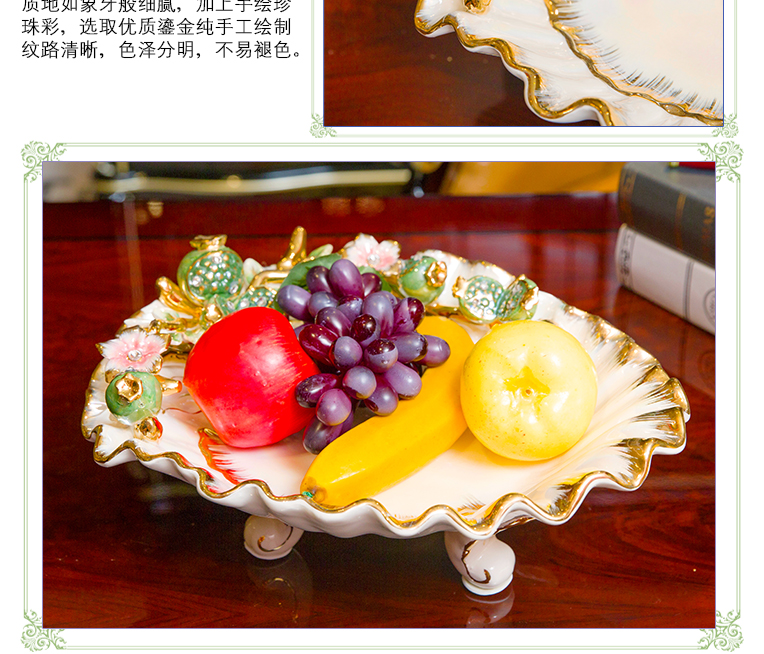 Europe type restoring ancient ways ceramic fruit bowl sitting room, dining - room creative household adornment large embossment pomegranate creative furnishing articles