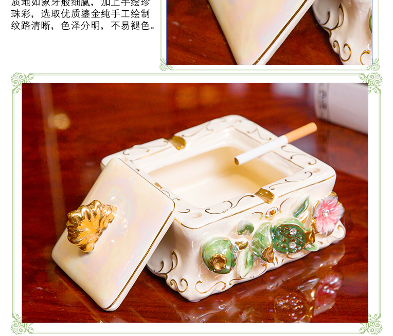 Europe type restoring ancient ways with cover the ashtray creative furnishing articles home sitting room, dining - room study move ceramic tea table decorations