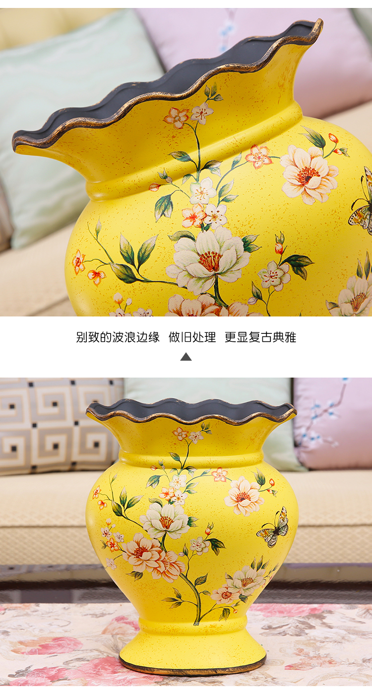 American vase furnishing articles household act the role ofing is tasted, creative New Year sitting room of Europe type restoring ancient ways simulation ceramics dried flower flower arranging flowers