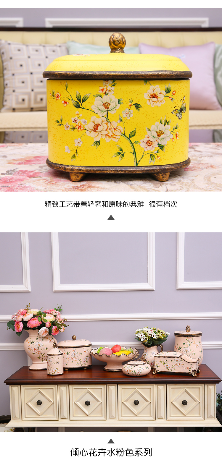 American creative ceramic wine storage tank furnishing articles household act the role ofing is tasted European the sitting room porch decorate the receive candy jar