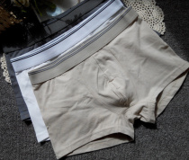 Foreign trade export mens pure cotton underwear boxer large size fat breathable four-corner shorts basic white lycra cotton