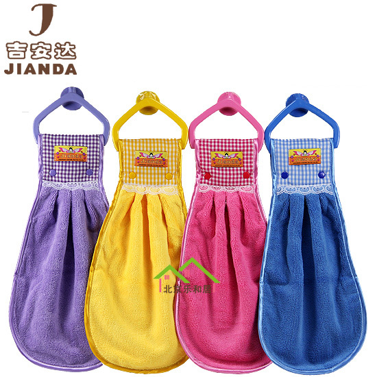 Ji'Anda Fabric Hand Towel, Hanging Type, Adhesive, Absorbent, Genuine Household Hand Towel, Kitchen Towel C1-17