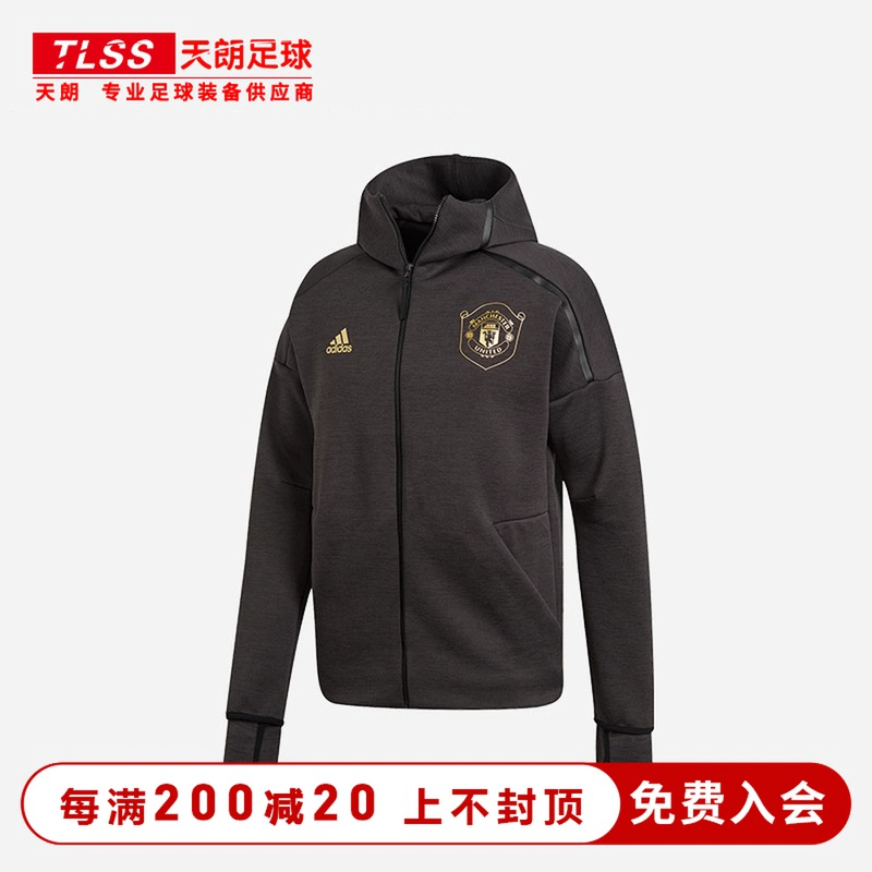 Bóng đá Tianlang Adidas Adidas Manchester United ZNE bóng đá thể thao áo khoác trùm đầu giản dị DX9079 - Áo khoác thể thao / áo khoác