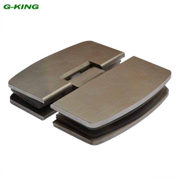 Stainless steel 180-degree glass clip arched bathroom glass hinge glass hinges 304 wire drawing glass clips