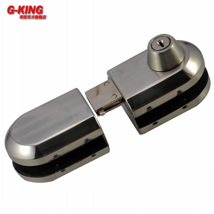 Not perforated glass door lock double door insert lever lock glass bolt double door glass sliding door or push door 888C