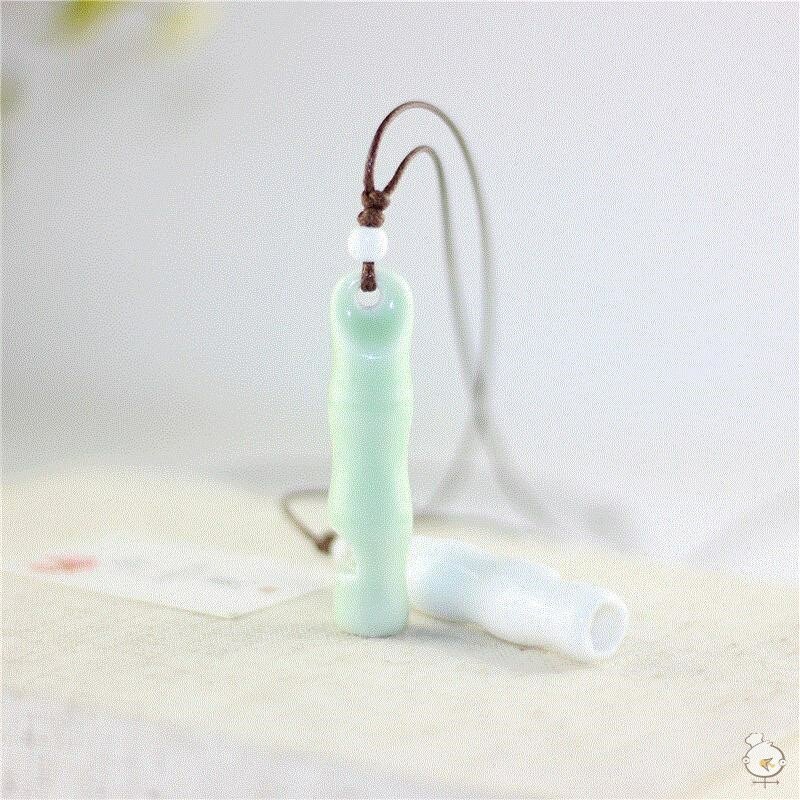 Ceramic same style whistle flower thousand bone necklace Couple necklace Sweater vintage pendant accessories men and women ethnic whistle