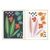 ) Flower) South Korean small crowdsourced illustrator Elegant Wind Colorful Flowers Fafa Art Poster Recommendation