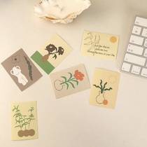 flower Korea design hand-painted inwind plant with floral love lifestyle sticker suit Recommended