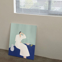 art Morandi retro pattern gentle blue ~ Korean decorative board art poster photo props