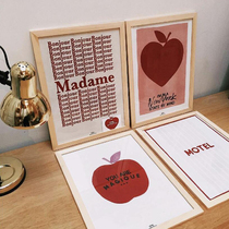 frame poster mounting Exclusive production original sense of black and white log photo frame new French mahogany color