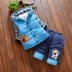 Bộ đồ bé trai mùa đông cho bé bằng vải cotton cộng với quần áo nhung dày Quần áo trẻ em 0-2-3 tuổi hai mảnh bộ đồ cho bé  Phù hợp với trẻ em