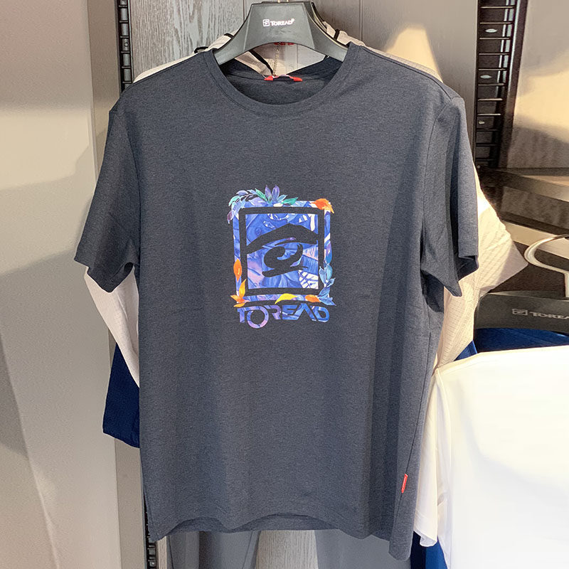 Pathfinder short sleeve T-shirt male 19 spring summer outdoor running breathable men's elastic speed dry pure cotton T-shirt TAJH81849