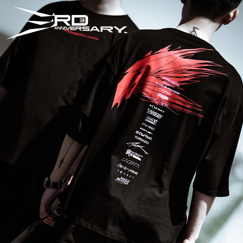 AS Store FOXBAT-Flying Fox Industrial Twin Sleeve 3rd Anniversary Short Sleeve Function Tee