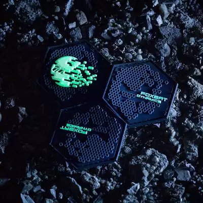 (AS shop) FOXBAT-Flying Fox industrial honeycomb pattern luminous chapter function Velcro morale chapter armband