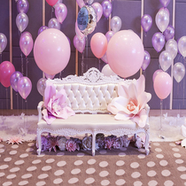 The girl live anchor photo background in Nordic wind 3D background wall birthday party anniversary celebration