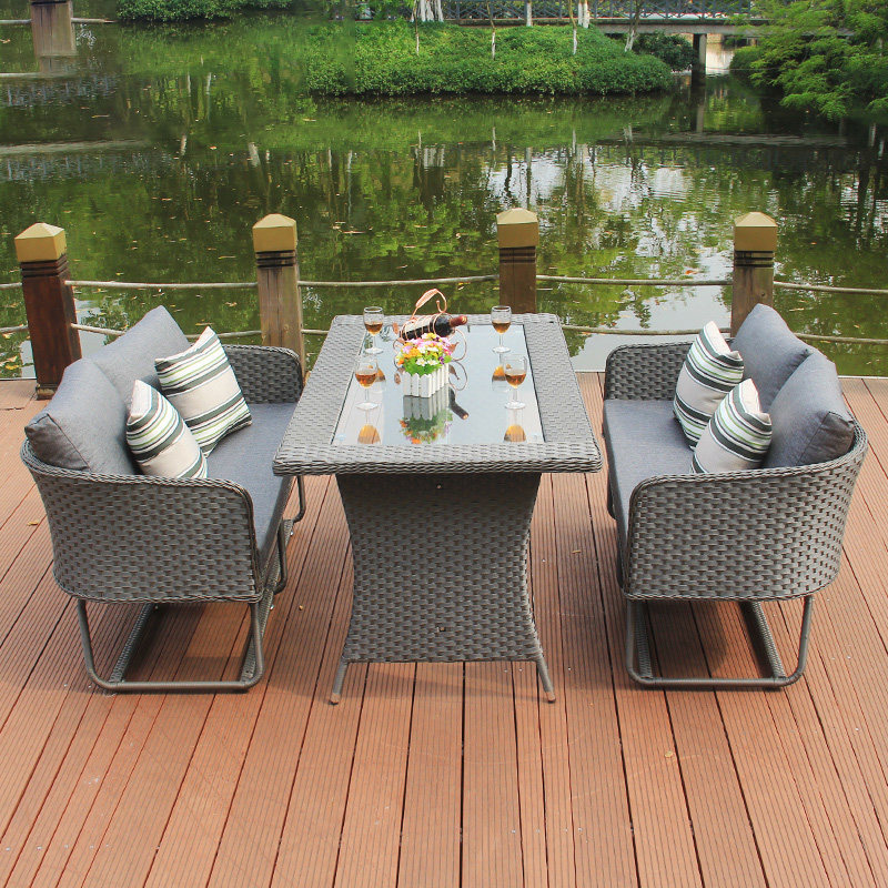 Bar Casual Cassette Milk Tea Shop Clubhouse Creative Vines Sofa Outdoor Patio Terrace Rattan waterproof Composition Custom