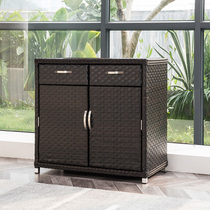 Building a dream home shoe cabinet home door cabinet locker balcony storage rattan drawer multi-layer door customization