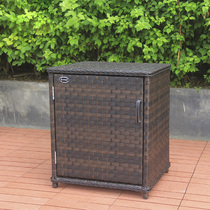 筑梦人家户外防水藤编抽屉储物阳台柜收纳整理柜双门单门鞋柜定制