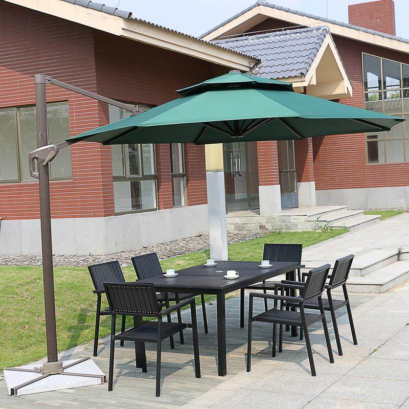 Outdoor minima Balcony Courtyard Table And Chairs Plastic Wood Furniture Outdoor Casual Dining Table And Chairs Coffee Table And Chairs Combined Solid Wood
