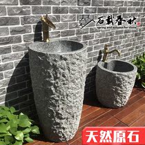  Marble washbasin Stone sink Outdoor washbasin Outdoor column basin integrated courtyard Natural stone pool