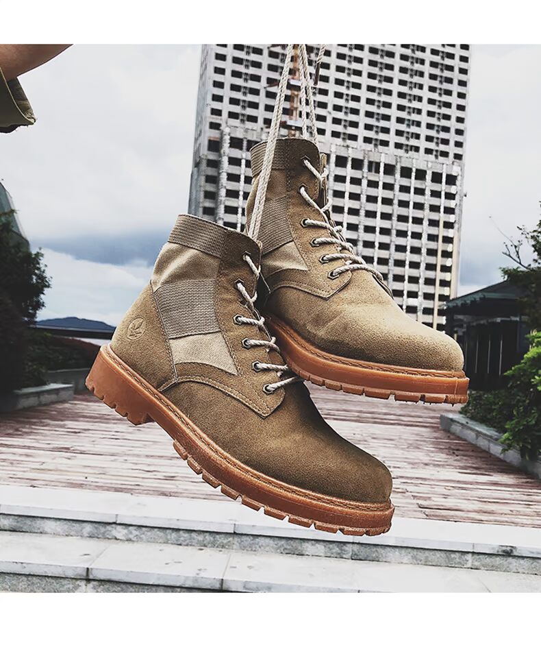 Ins super fire Martin boots giày nam cao giày boot boot Phiên bản Hàn Quốc của thủy triều nam retro hoang dã trong bốt giầy anta
