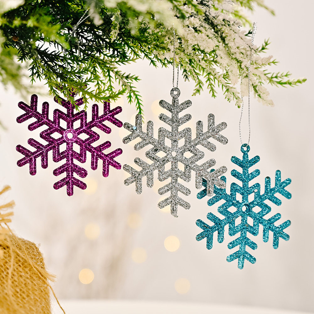 Christmas decoration Christmas snowflake 10-30cm Christmas tree pendant accessories winding snowflake flake snowflake string