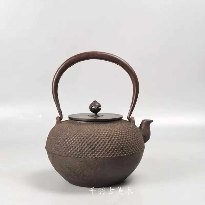 ☆中古☆煎茶道具 鉄瓶 茶器 茶道具 瑞雲堂 銅蓋 錆・汚れ有り