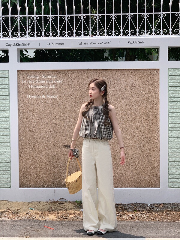 Csk Cupid Summer Long Legs Secret Wide Leg Jeans Women's Summer Fashion Loose Casual Retro Feeling Pants
