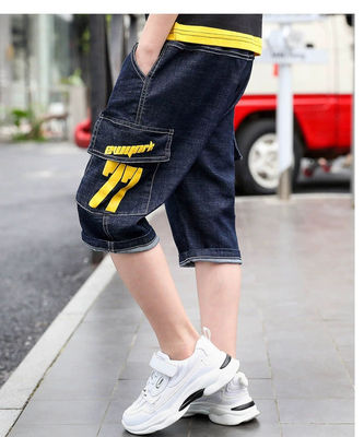 童装男童牛仔短裤儿童夏天中裤2021新款中大童洋气裤子潮