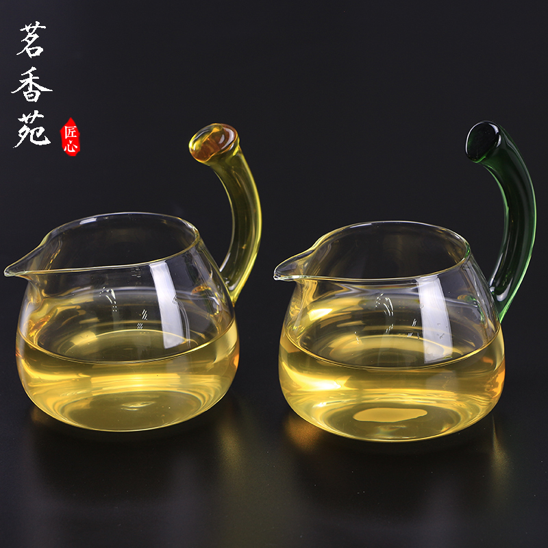 Thickened high-temperature-resistant teething glass fair glass Gongcup personality Colour long to divide tea-tea-way tea sea