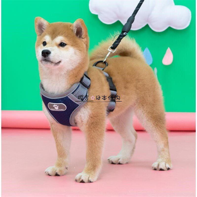 Japanese Spot Pooch Vest-Type Breast-Holding Baby Bag Traction Rope Medium Dog Pet Walking Dog Explosion-Proof Glistening Bar Item Ring