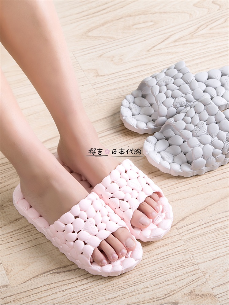 Japanese spot gp home soft sole slippers summer bathroom anti-slip thick soles leakage slippers
