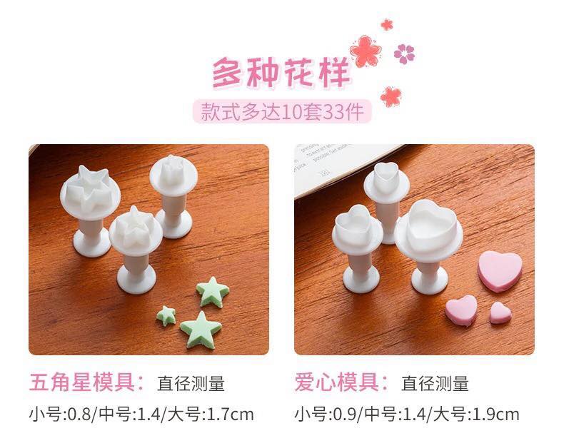 Khuôn cười 10 35 miếng fondant khuôn đặt hộ gia đình mô hình hoạt hình hấp bánh hấp hấp mì khuôn - Tự làm khuôn nướng khuôn silicon hình thú