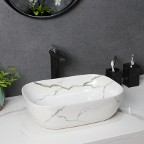 Dingyou Nordic white marble ceramic table basin art basin wash basin toilet face single Basin