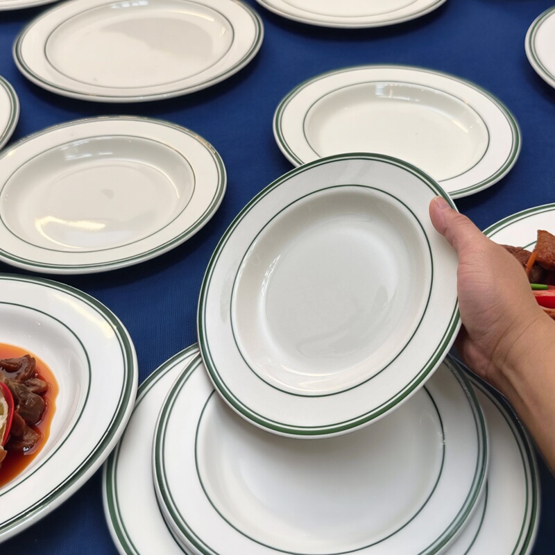Light Luxury Tuxton Plates, Household Dishes, Bowls and Plates with Beautiful Designs, Stir-Fry Plates, Deep Soup Plates, Rice Plates, Deeshton