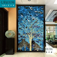 Европейский стиль абстрактный мозаичный фоновый фон настенный орфография, коридор крыльца вертикальная версия отель лобби фон