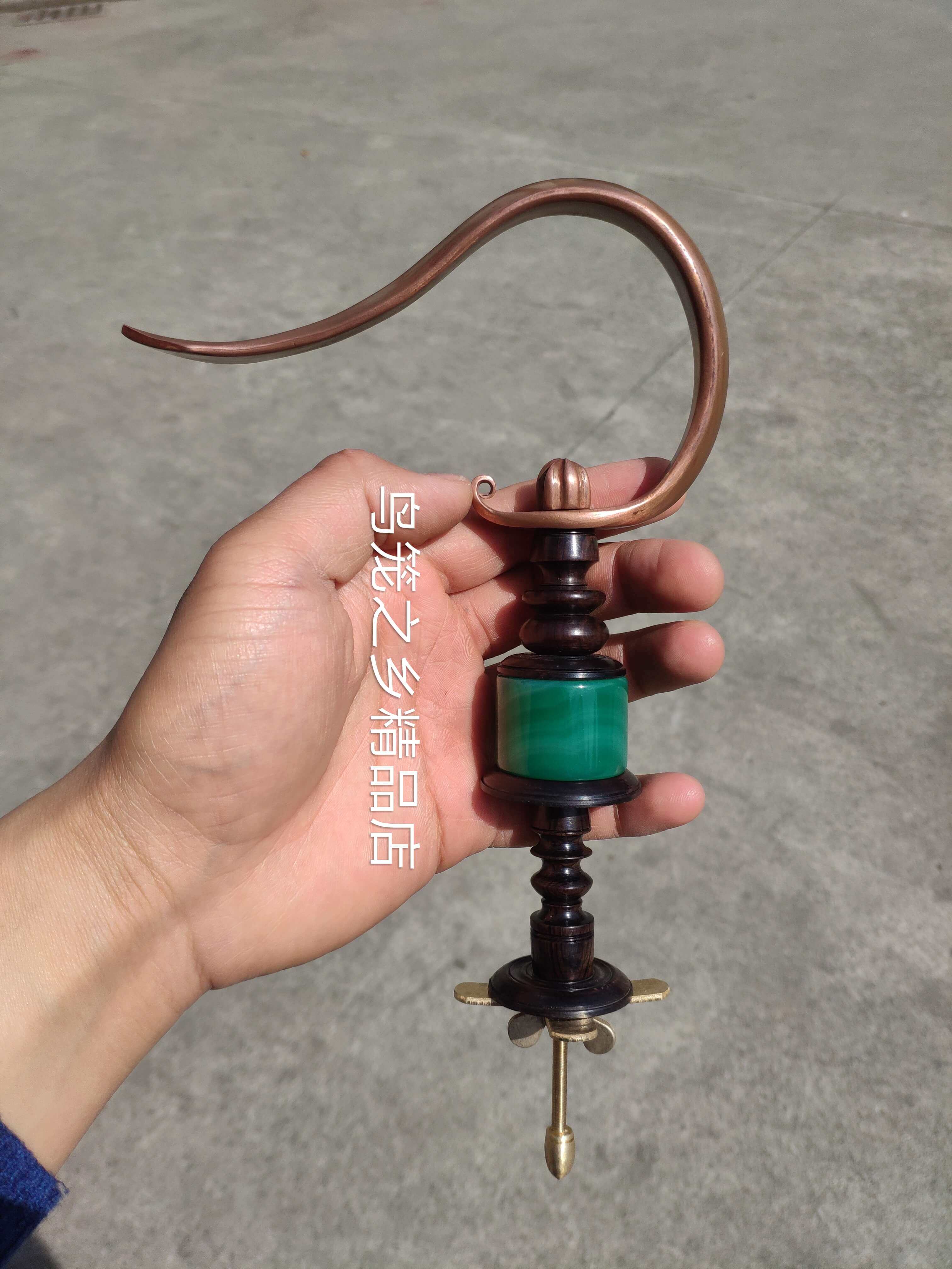 Sichuan Cage Hook Painting Brow Hook Red Copper Hook Red Copper Hook Handmade Hook Black Sandalwood Hoist Finger Complete Set