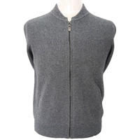Đàn ông trung niên nửa cao cổ áo lỏng kéo khóa cashmere áo len dày áo len áo len cha ông - Áo len Cashmere áo phông nam hàng hiệu