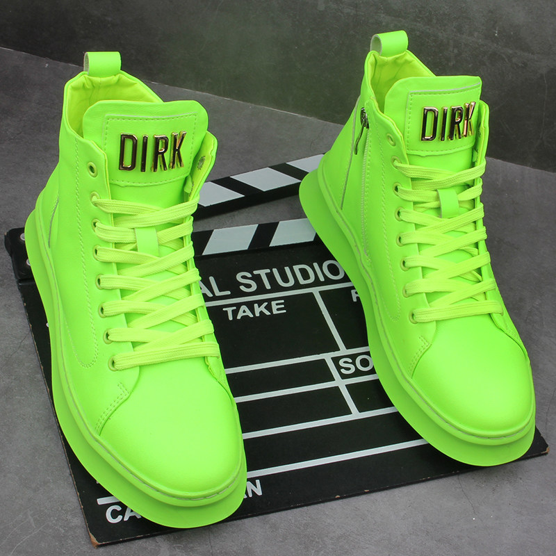 Board Shoes Men's Shoes 2022 New Summer Breathable Trends 100 Hitch High Cylinder Shoes Men Casual Nets Red Green Tide Shoes