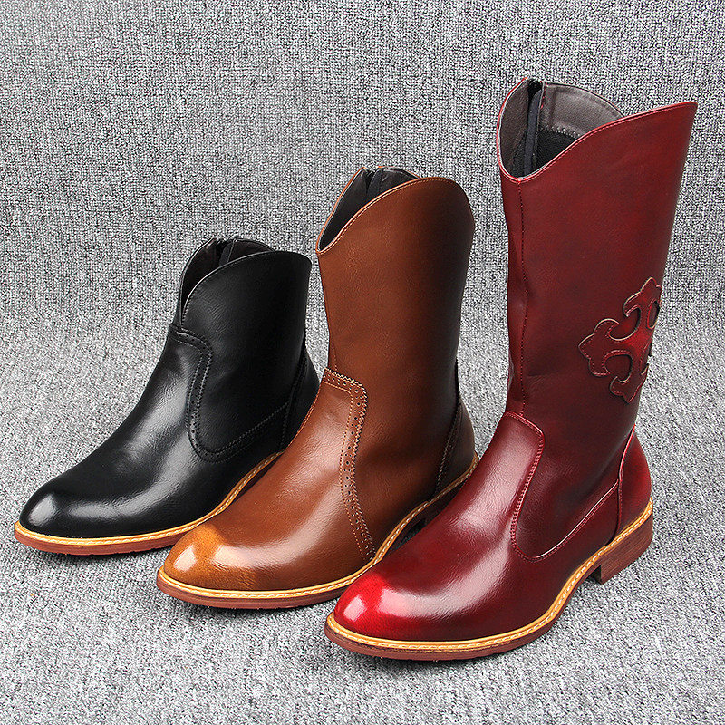 Summer long cylinder boots Rider Riding Boots High Cylinder Boots Riding Boots Trendy Men Boots High cylinder boots Mongolian boots breathable