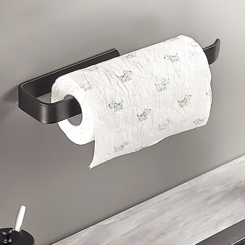 Kitchen Paper Towel Rack Standing Paper Hanger Free of perforated freshness Cling Film Suction oil paper Rolls Toilet Paper Racks wall-mounted