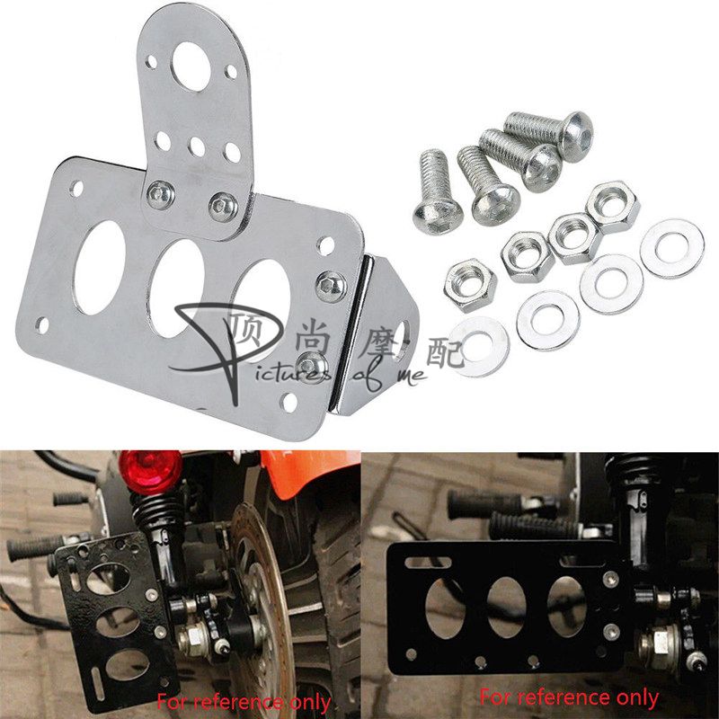 Locomotive Accessories Full Metal Side Direction Tail Lights License Plate Bracket Locomotive Retrofitted Retro License Plate Racks